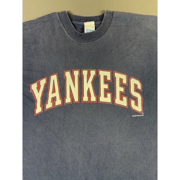 Rare Vintage 1996 New York Yankees Salem Spors MLB Baseball Single Stitch Shirt - Picture 3 of 10